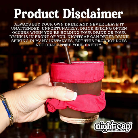 Nightcap patented design offers durable, reusable protection for drinks.