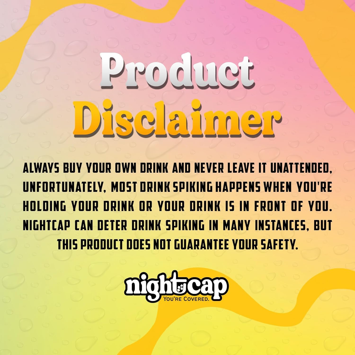Nightcap portable pocket keeps the cover handy when needed.
