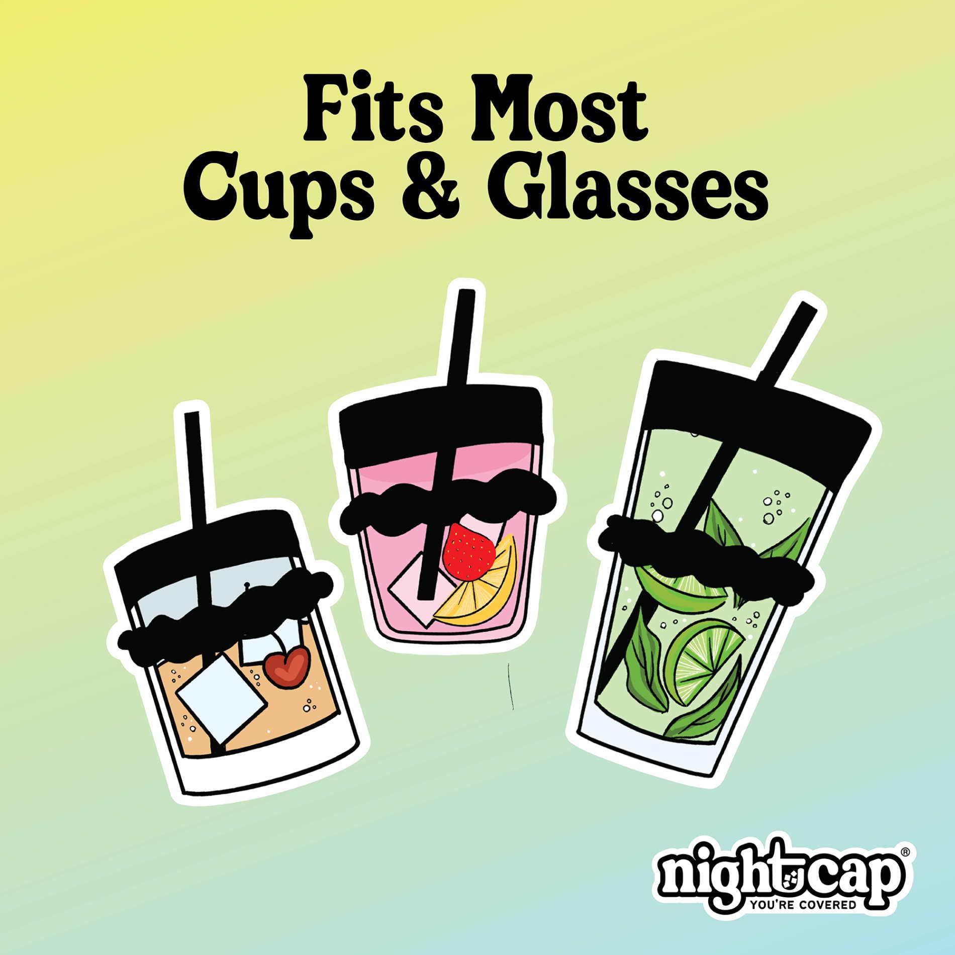 Nightcap protects your drink from debris while socializing.