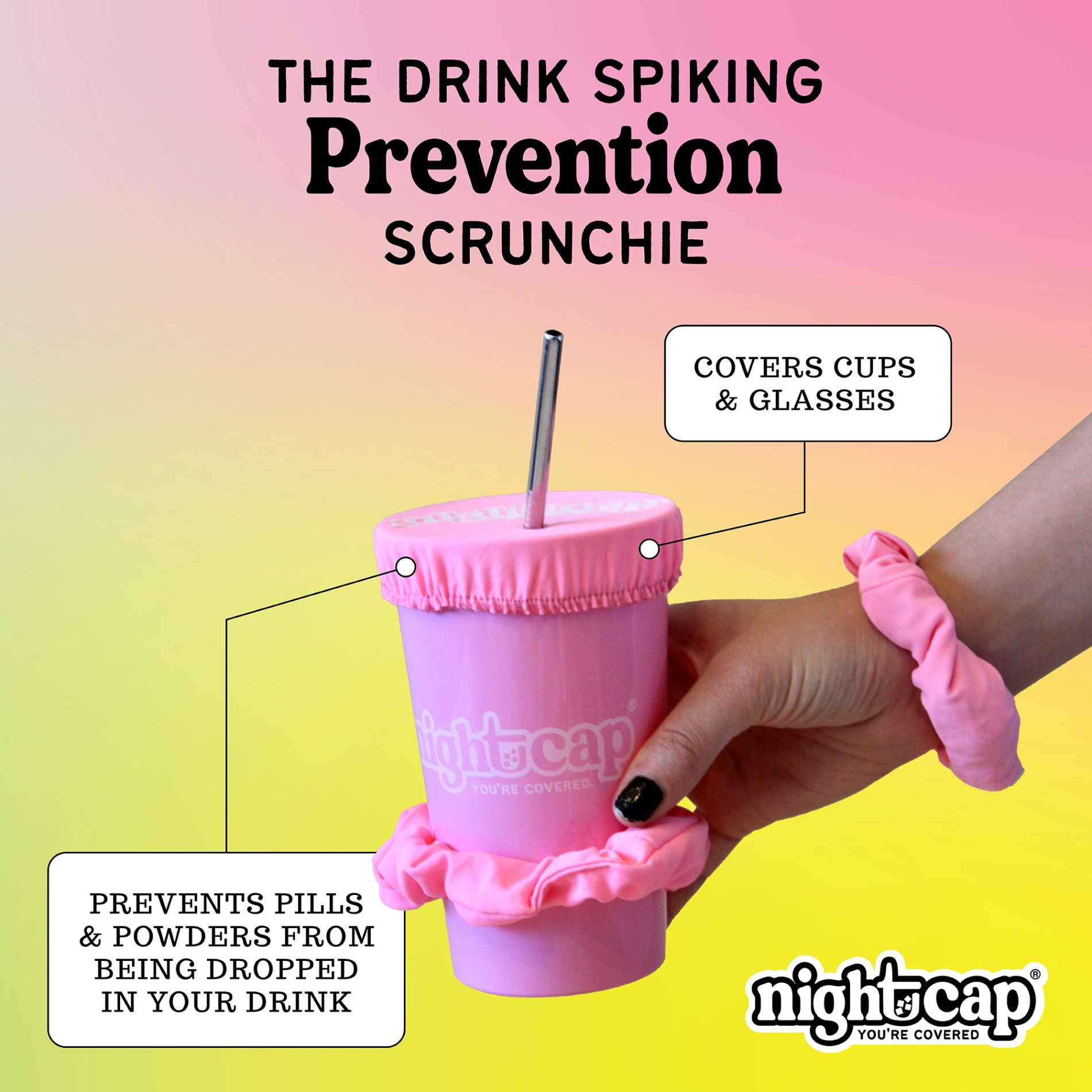 Nightcap wear-on-wrist-or-hair design enables quick access and versatile styling.