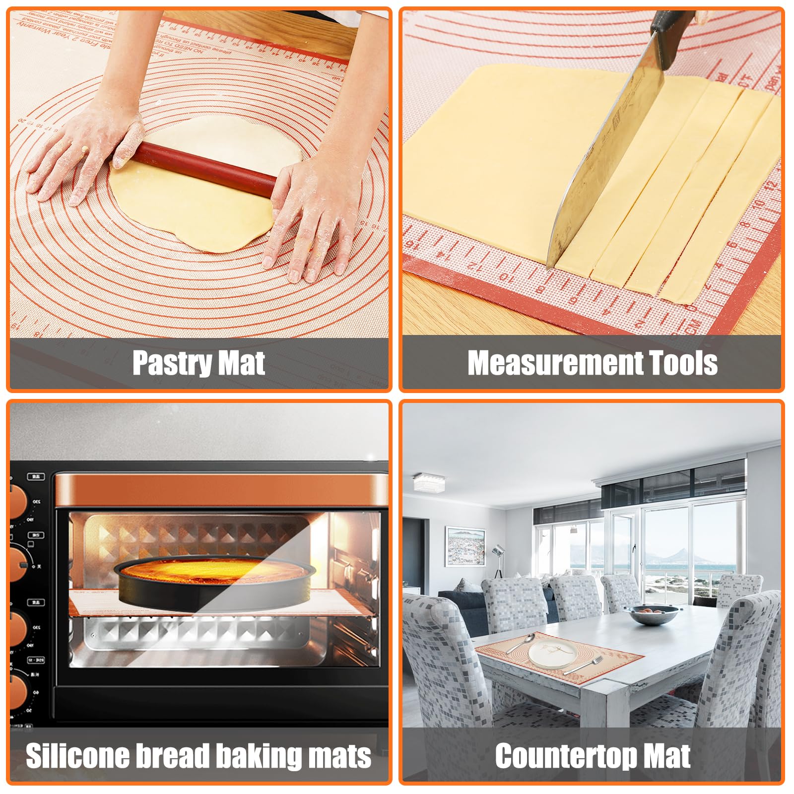 Roll-up storage feature shown for compact kitchen organization.