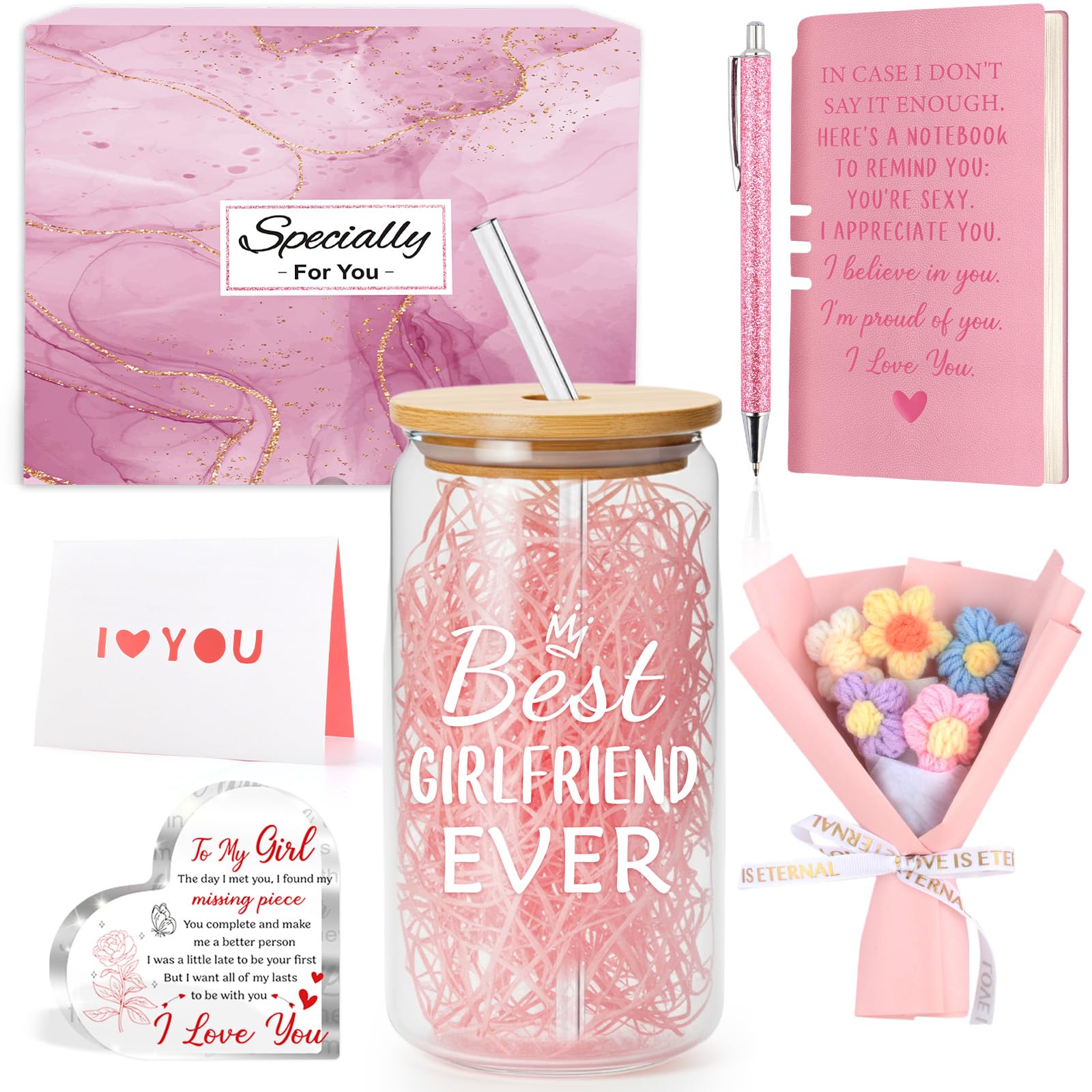 Nigifter girlfriend gift set, six pieces, perfect for anniversaries and birthdays.