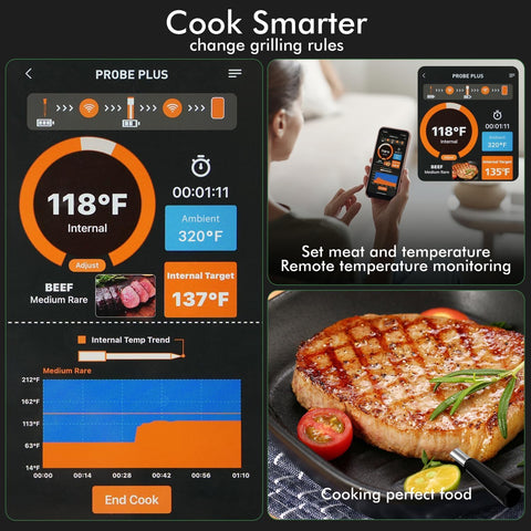NIGOGOR dual sensors display internal and ambient temperatures