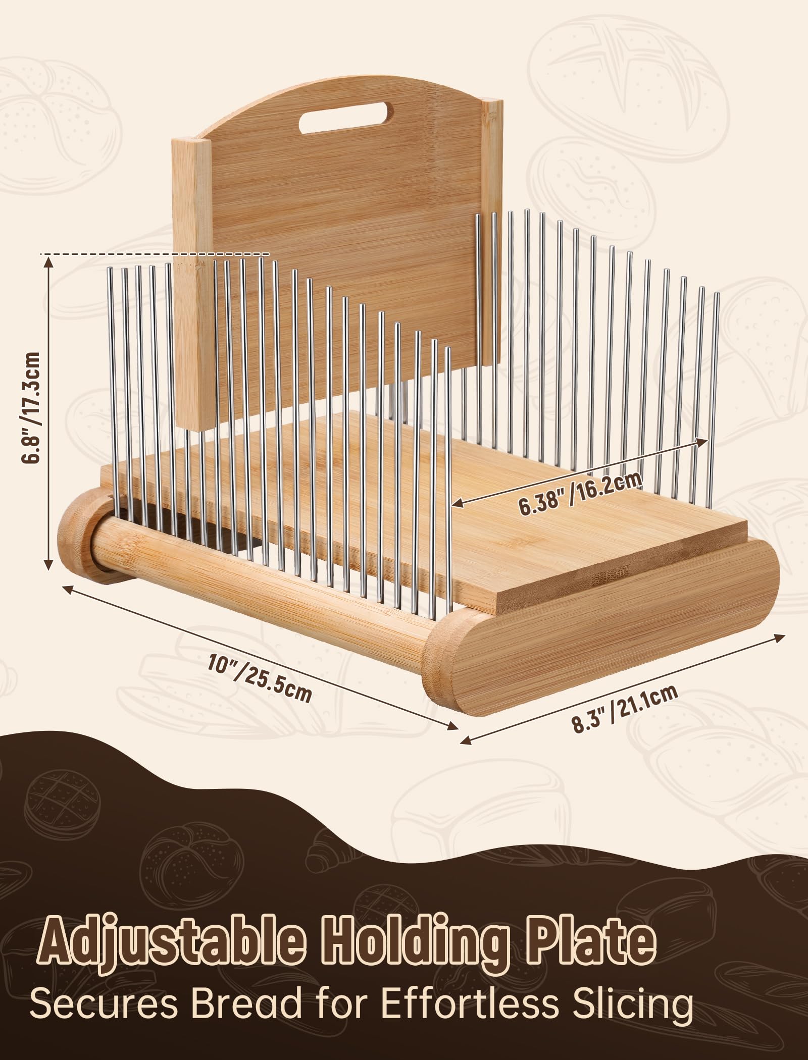 NiHome bamboo construction is durable and food-safe for everyday kitchen prep.