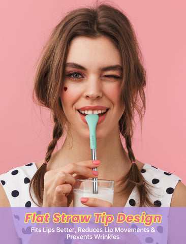 NiHome eco-friendly reusable stainless steel straws in vibrant macaron colors.