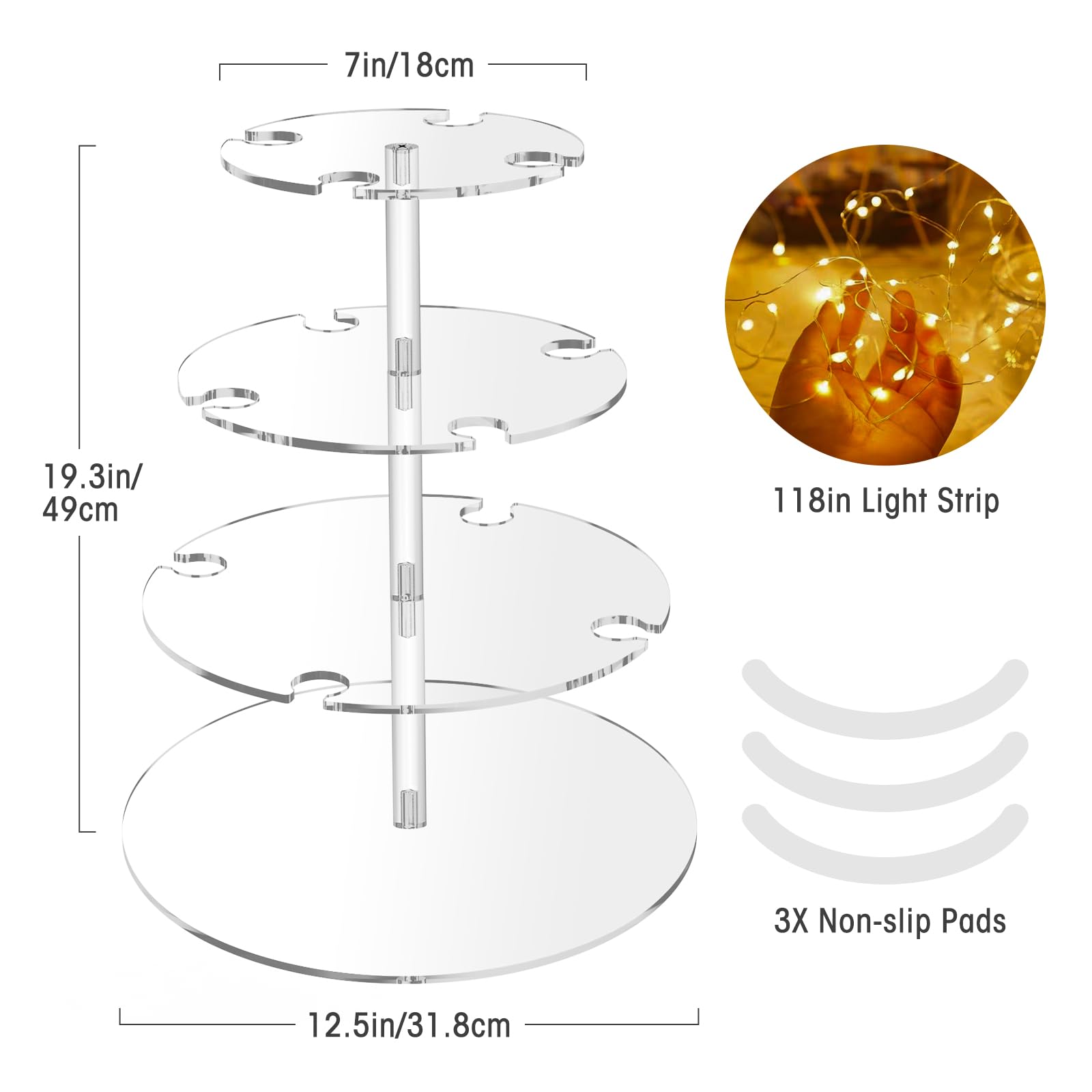 NiHome elegant rack elevates bar decor with festive lighting