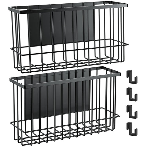 NiHome fridge-side magnetic basket small stores wrap essentials for a tidy kitchen.