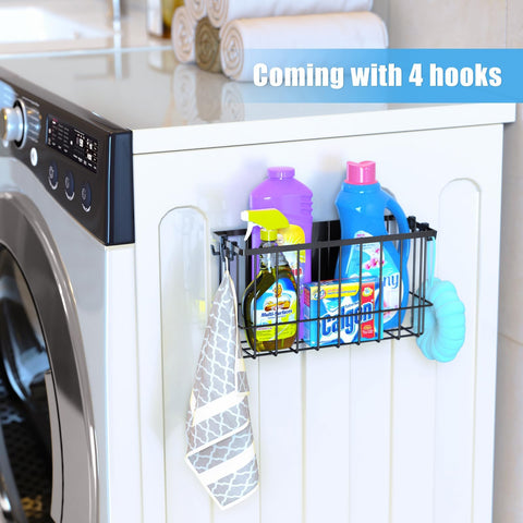 NiHome multipurpose magnetic basket on fridge keeps tools within reach and reduces clutter.