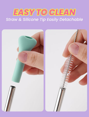 NiHome silicone flat tip close-up highlighting comfortable mouthfeel.