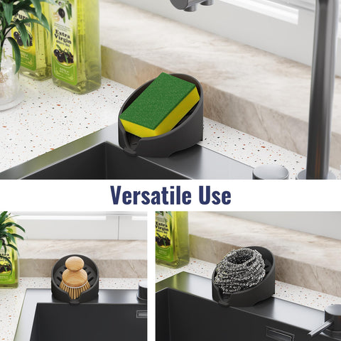 NiHome compact black design fits neatly on counters in kitchen or bathroom.