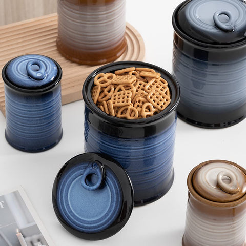Nihow pantry jars organizing dry goods like pasta and beans