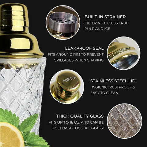 Nikita By Niki 1.5 oz jigger for precise cocktail measurements.