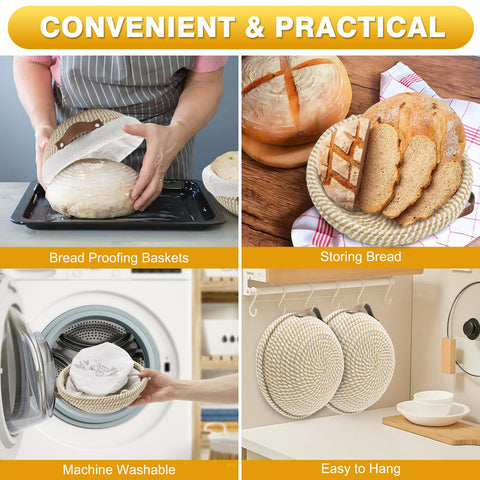 Nikkar Banneton 10-inch bread proofing basket supports larger loaves with steady moisture