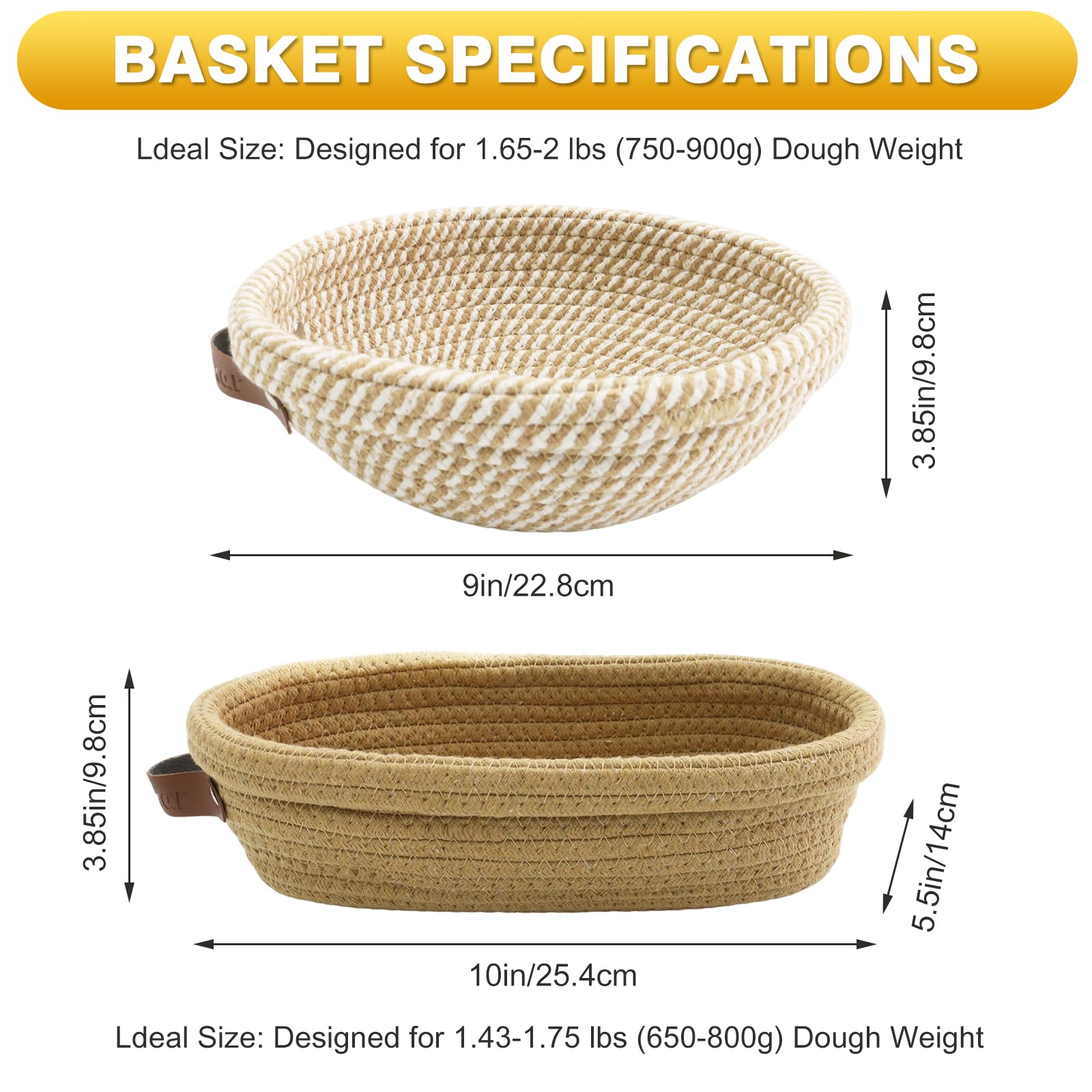 Nikkar Banneton set with liners and covers for easy setup and storage.