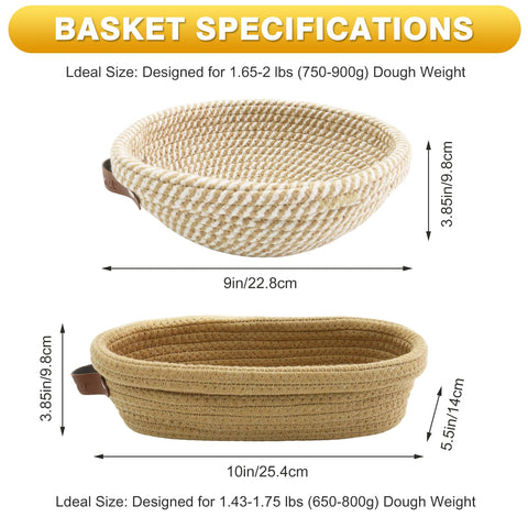 Nikkar Banneton set with liners and covers for easy setup and storage.