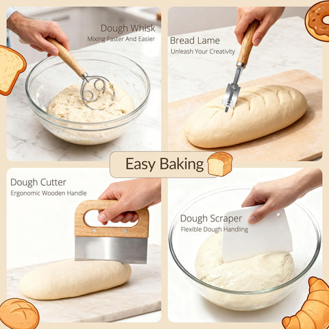 Nikkar dough whisk blends ingredients smoothly for consistent dough