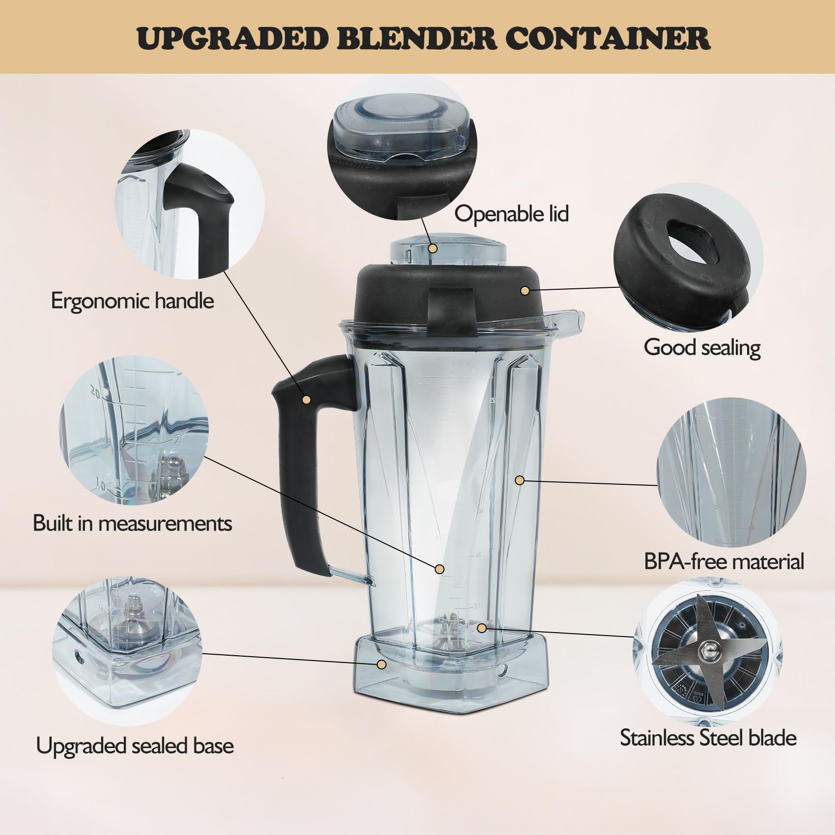 Nikkar pitcher upgraded zinc-base for quieter, leak-resistant blends.