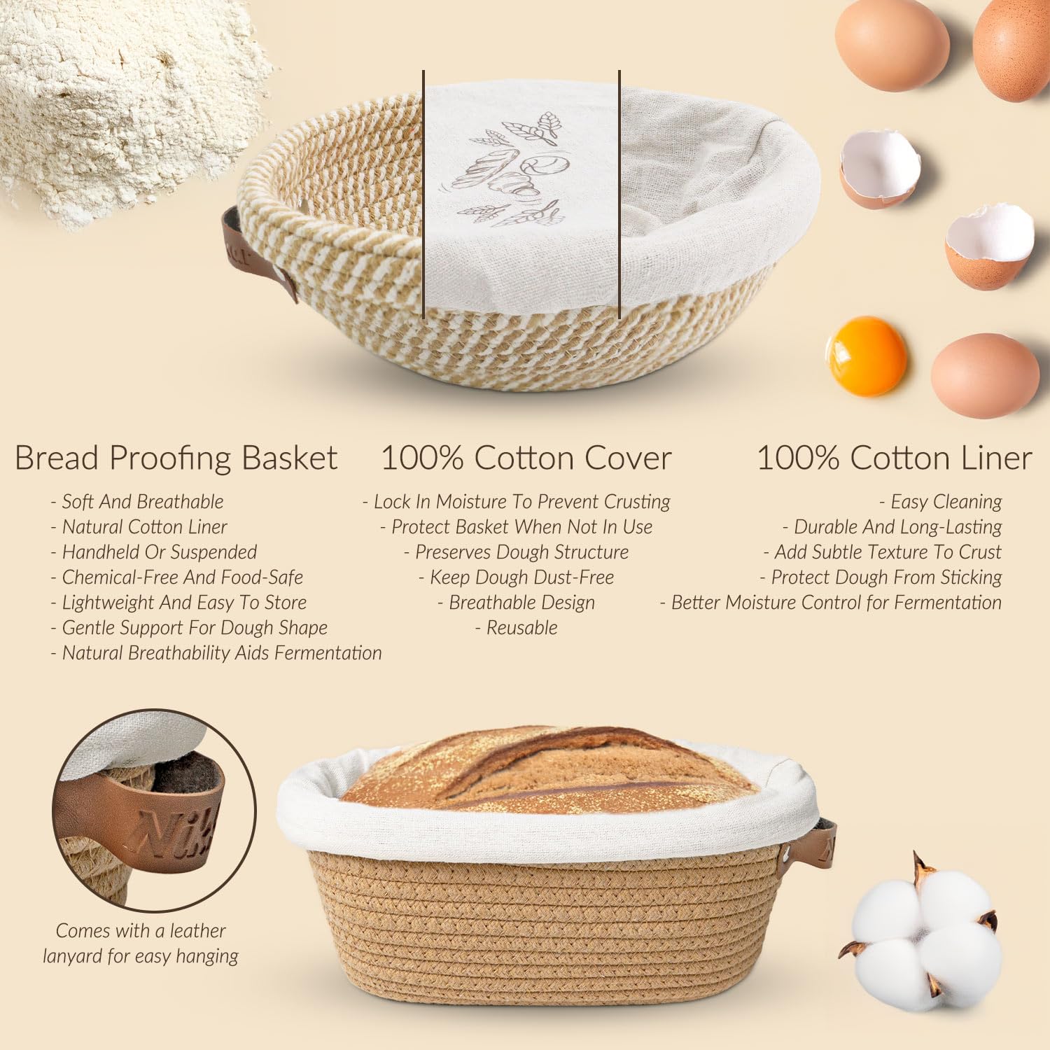 Nikkar silicone bread sling assists safe dough transfer
