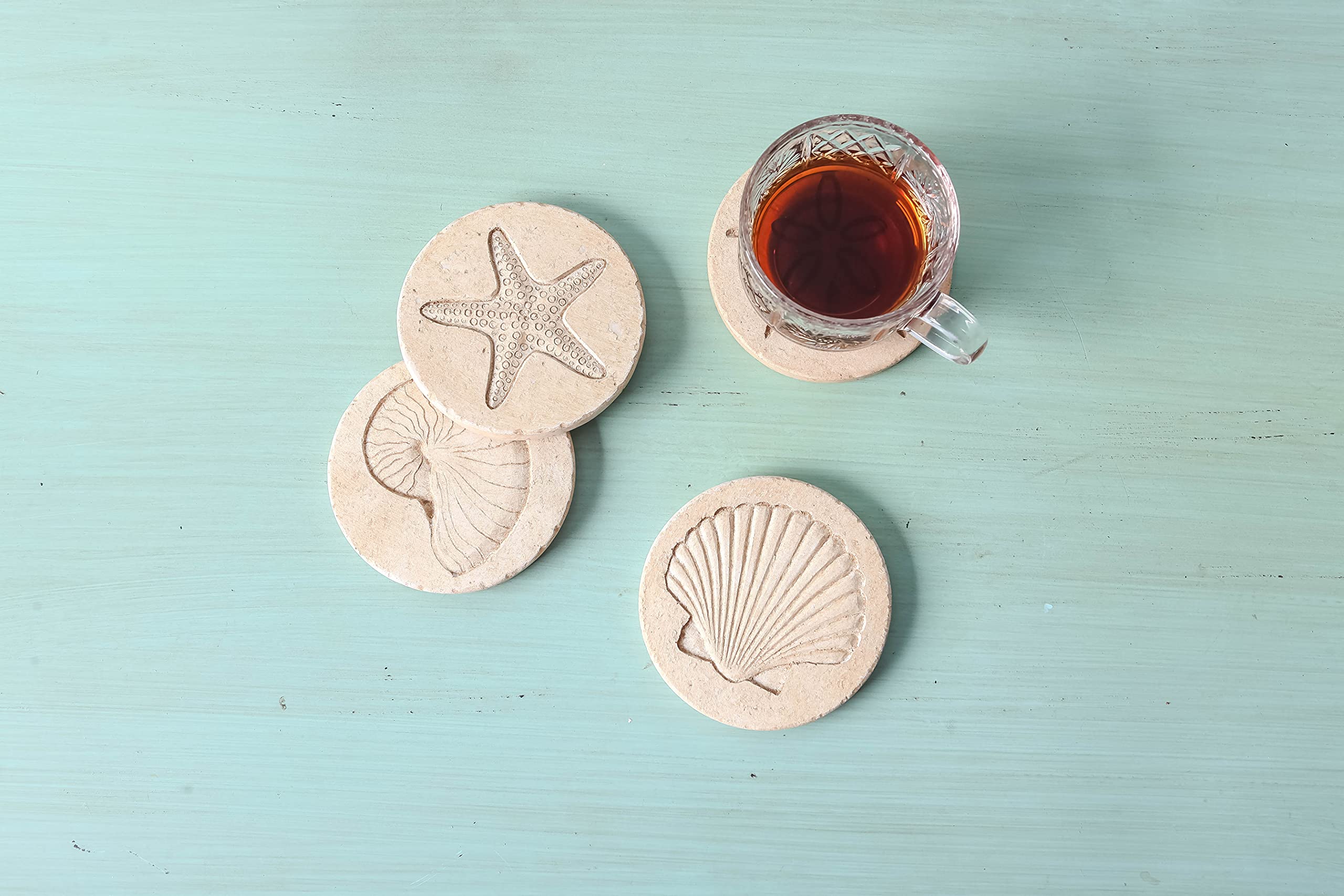 NIKKY HOME Beach Coaster gift pack suits housewarmings and beach lovers