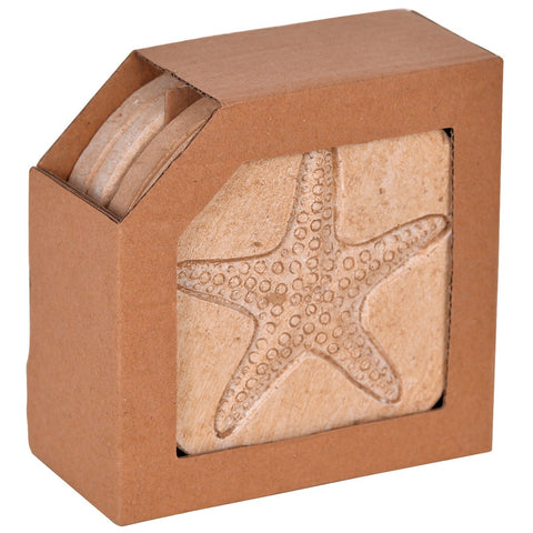 NIKKY HOME Beach Coaster marble-style resin adds coastal elegance to any space