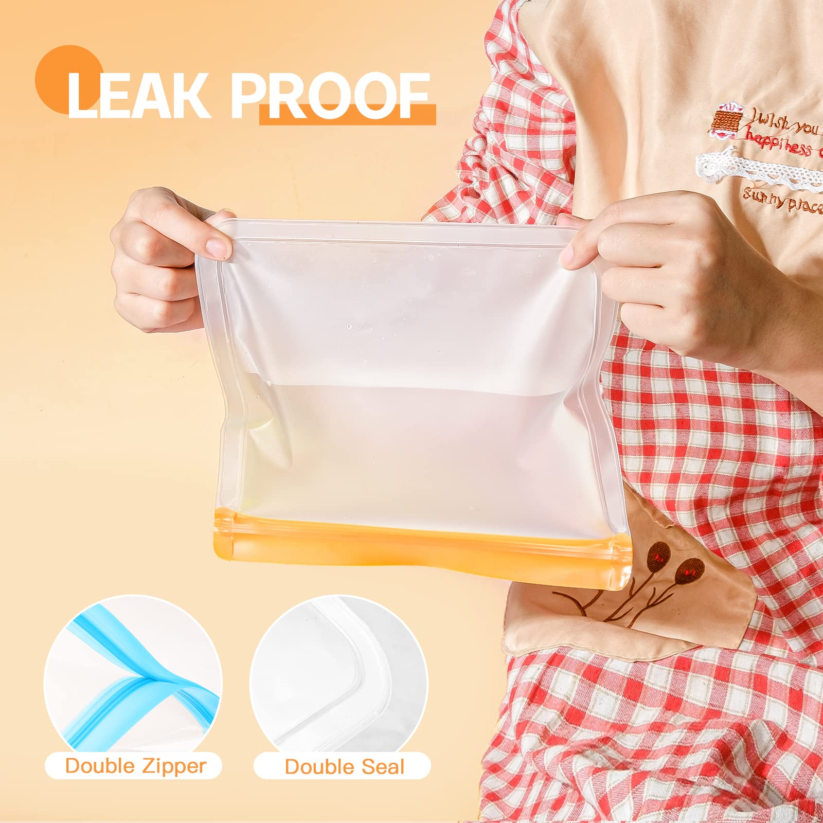 NIKUY BPA-free food storage bags safe for everyday snacks and meals