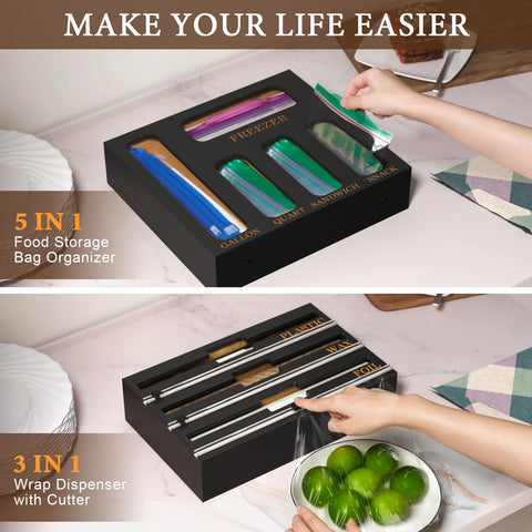 NIKUY detachable and connectable design fits drawers or wall mounting.