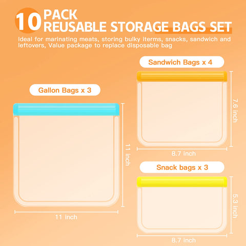 NIKUY leakproof freezer bags prevent spills during freezing and thawing