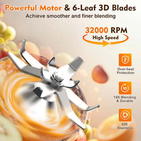 Nilpferd 6-blade pro system detail for efficient ice crushing