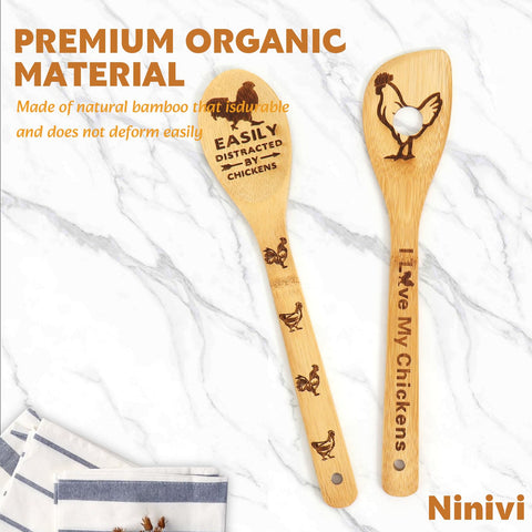 Ninivi kitchen decor rooster theme spoons adding country charm to your kitchen