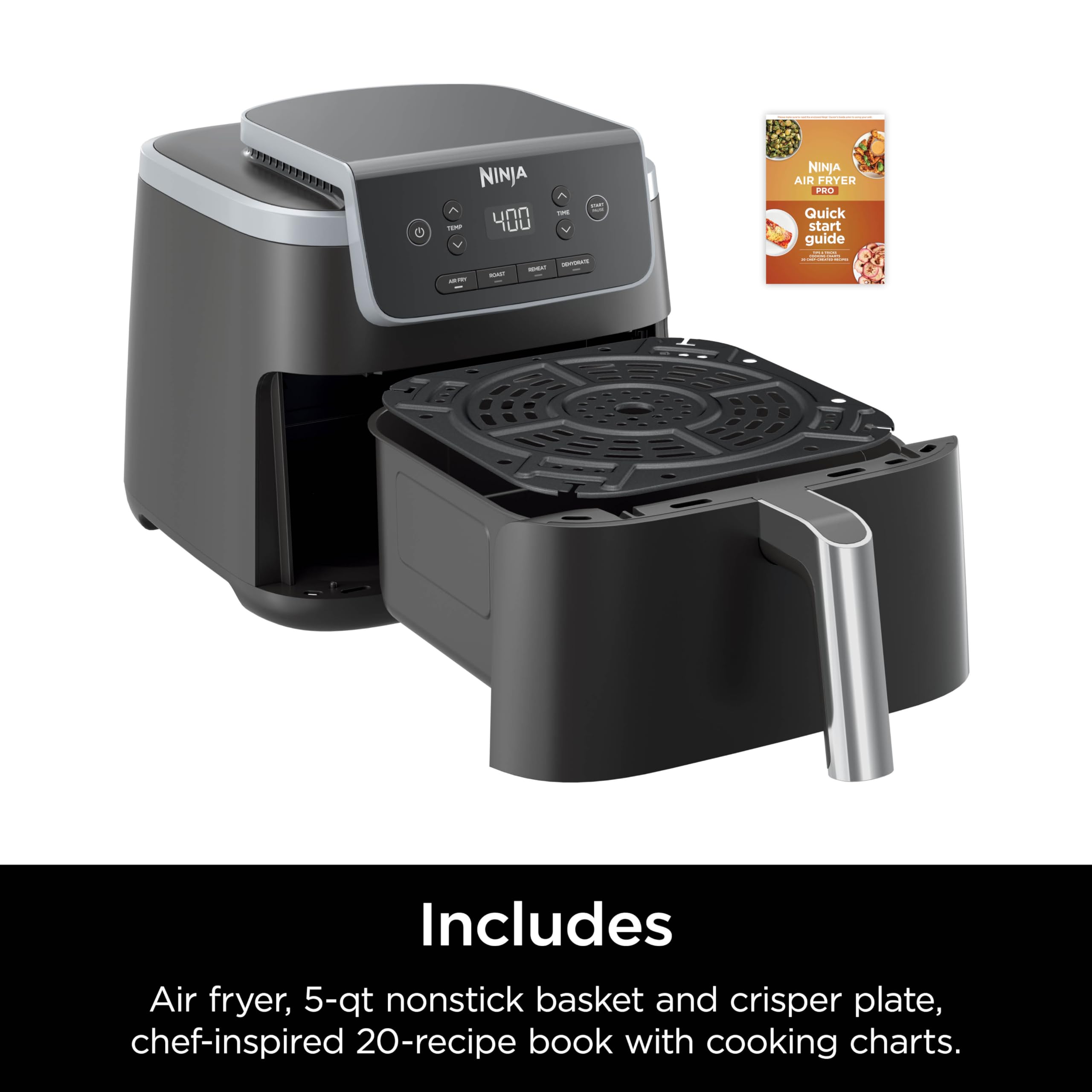 Ninja Air Fryer Pro Dehydrate function for ready-to-snack treats.