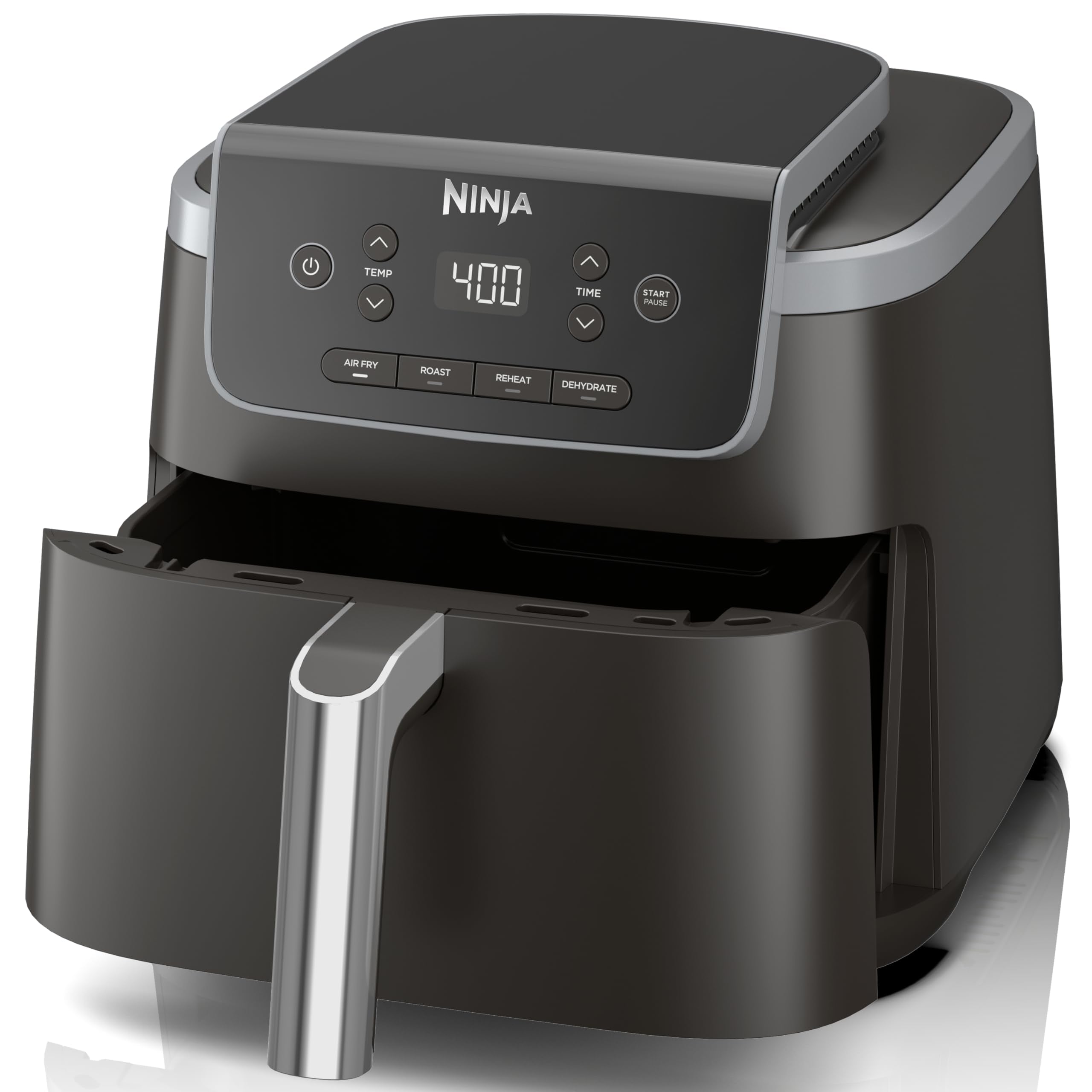 Ninja Air Fryer Pro front view showing compact 5-quart design for family meals.