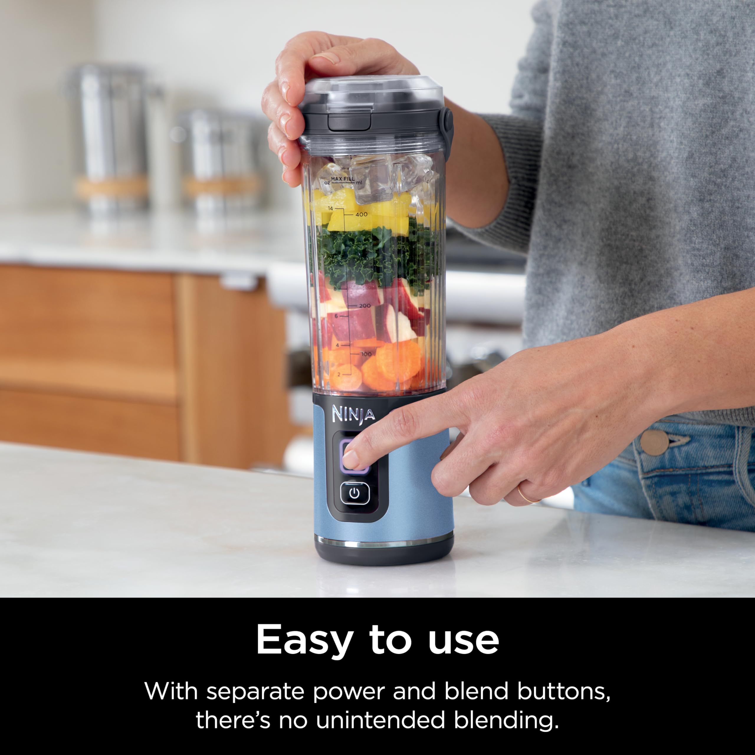 Ninja Blast parts are dishwasher-safe for easy cleaning.
