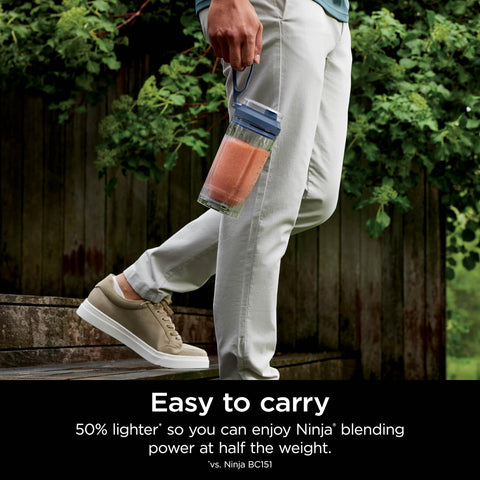 Ninja Blast Max battery life indicator shows charge status at a glance.