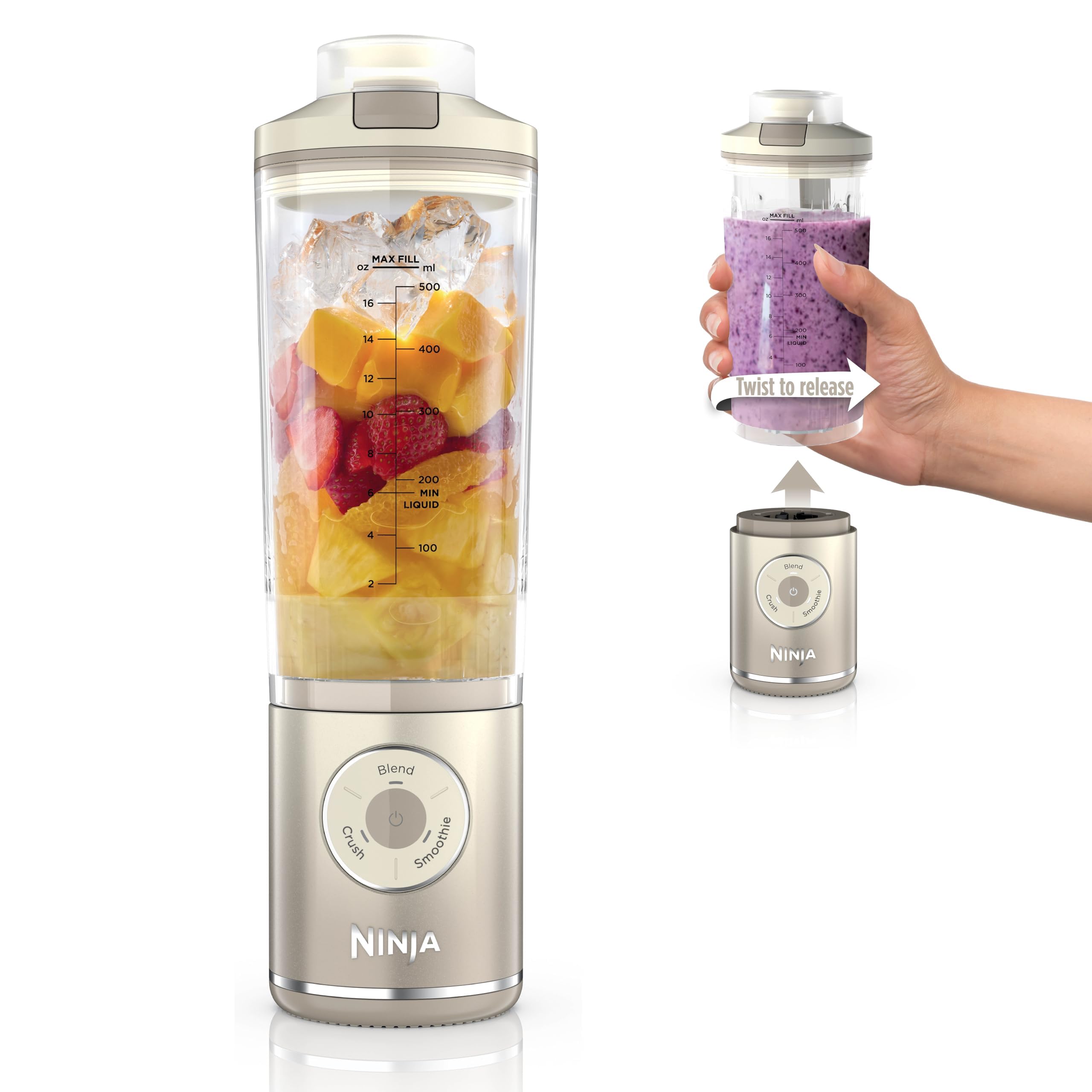 Ninja Blast Max portable blender with Twist & Go, perfect for on-the-go smoothies.