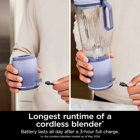 Ninja Blast Max twist-go vessel detached enables easy sipping anywhere.