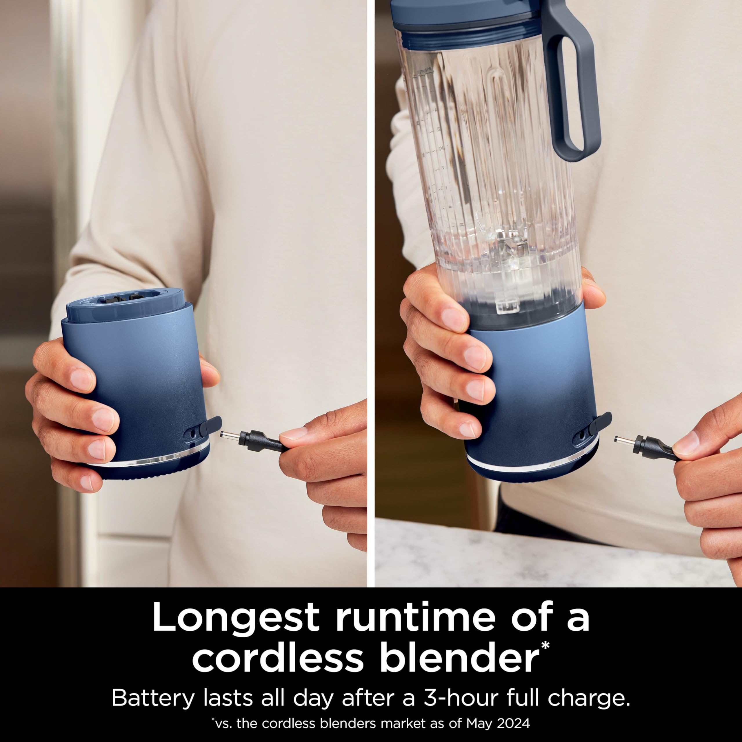 Ninja Blast Max Twist-and-Go vessel detaches for portable smoothies anywhere.