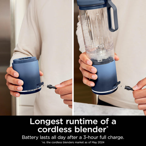 Ninja Blast Max Twist-and-Go vessel detaches for portable smoothies anywhere.