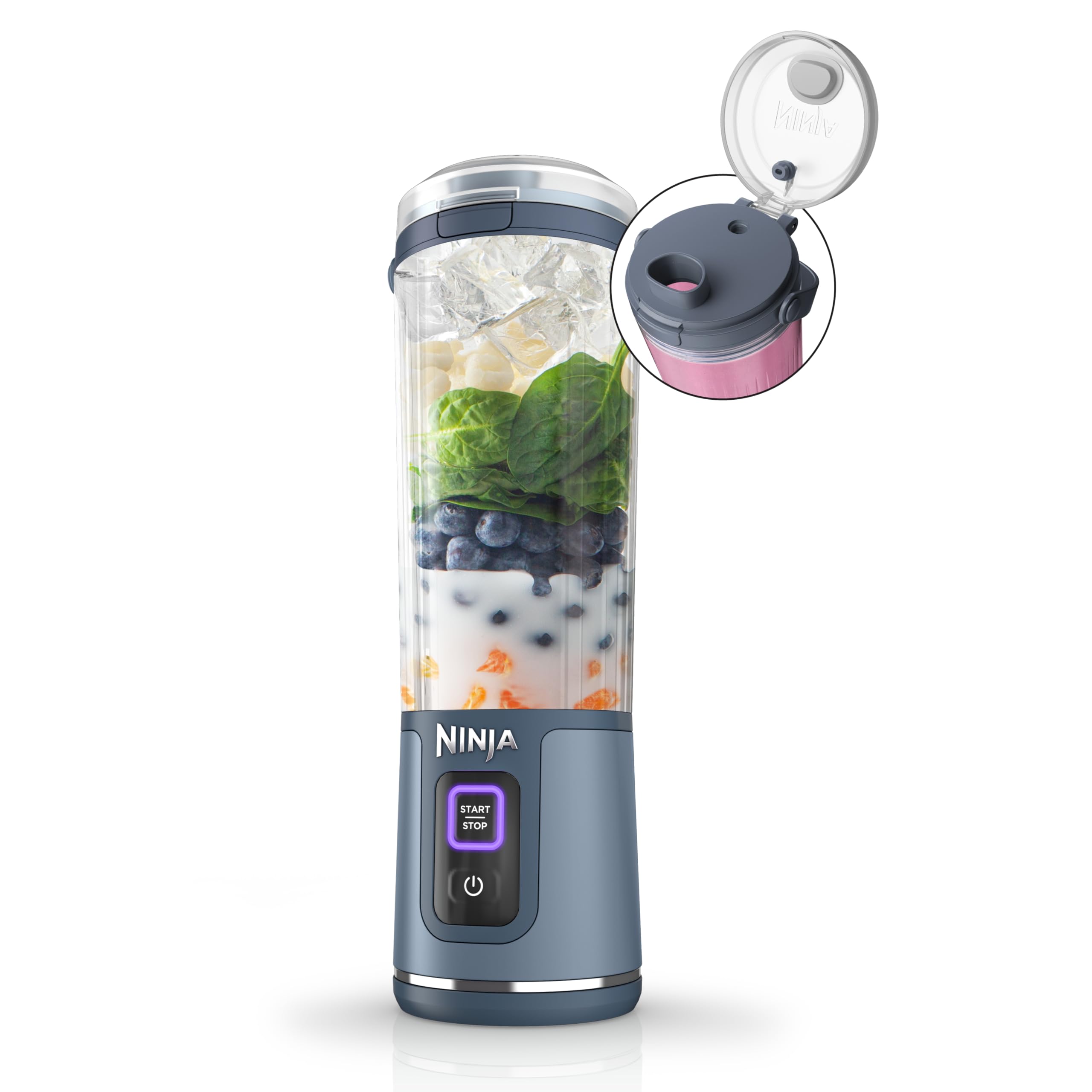 Ninja Blast portable blender base for cordless blending on the go.