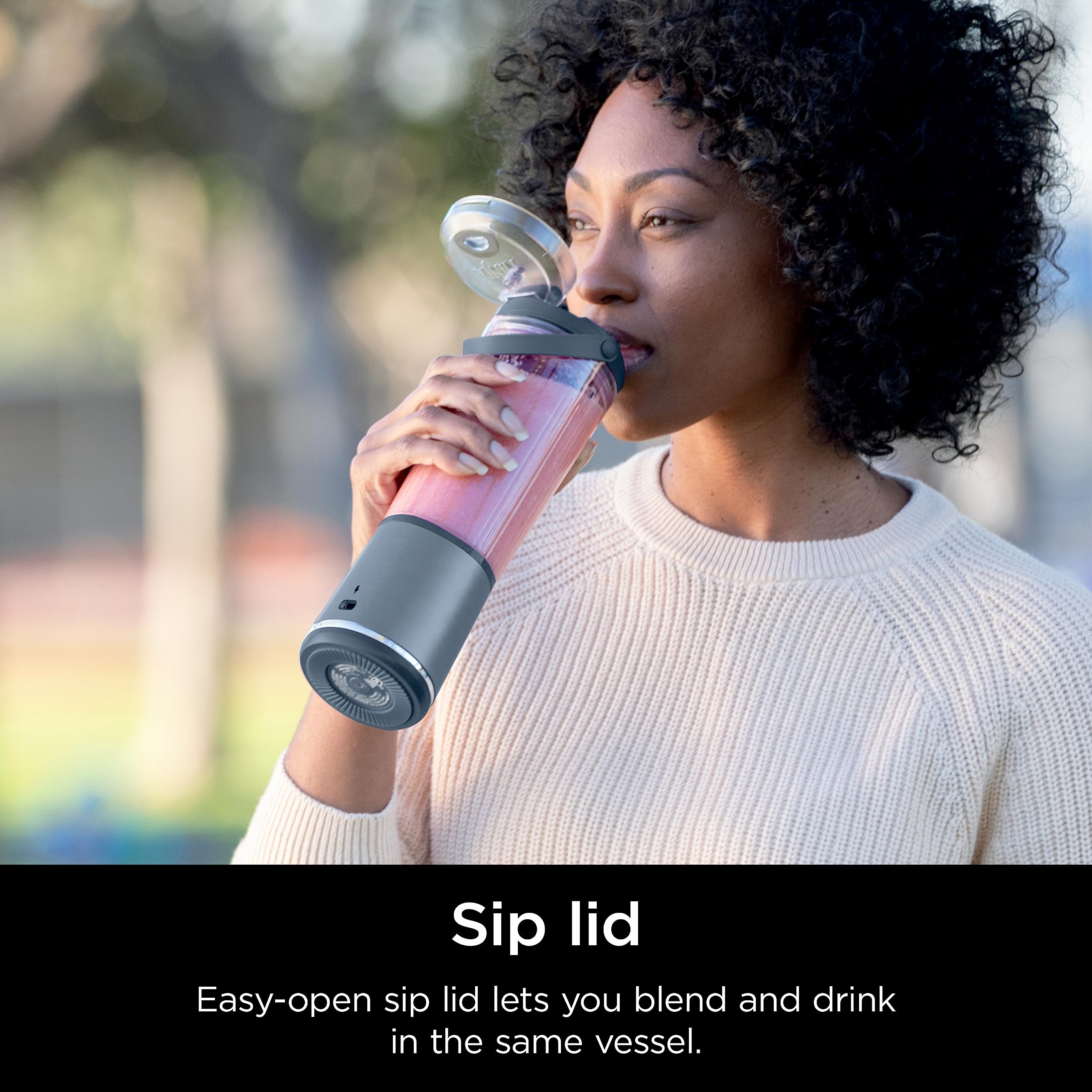 Ninja Blast blade assembly blends ice efficiently for smooth drinks.