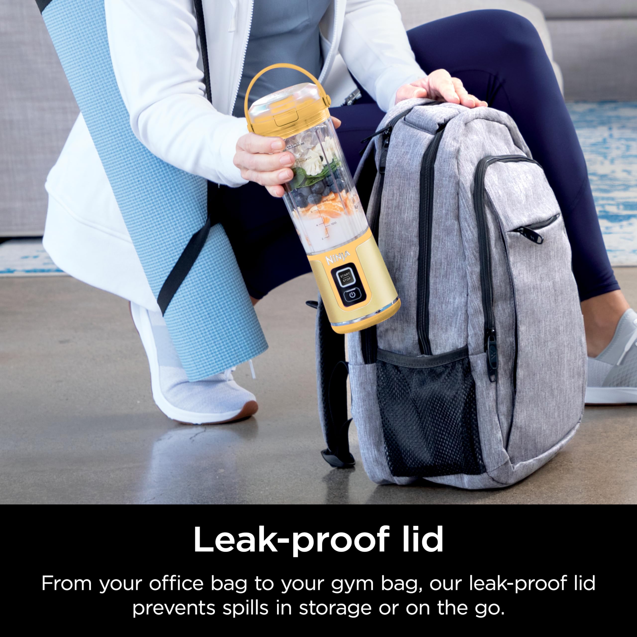 Ninja Blast hinged carry handle for travel-friendly use