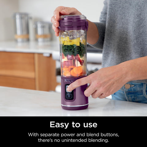 Ninja Blast sip lid enables quick sipping while blending.