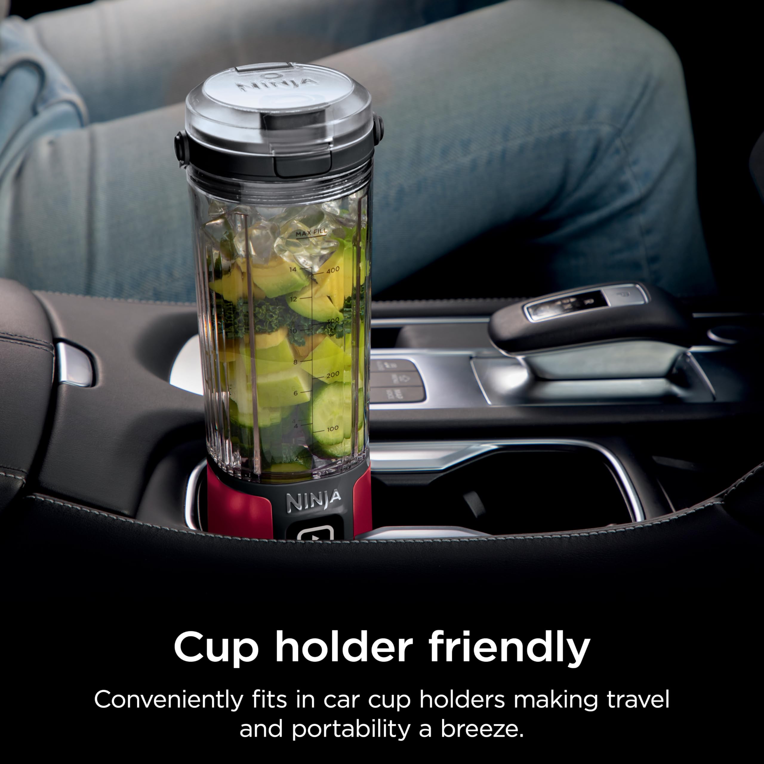Ninja Blast sip lid enabling one handed drinking on the move