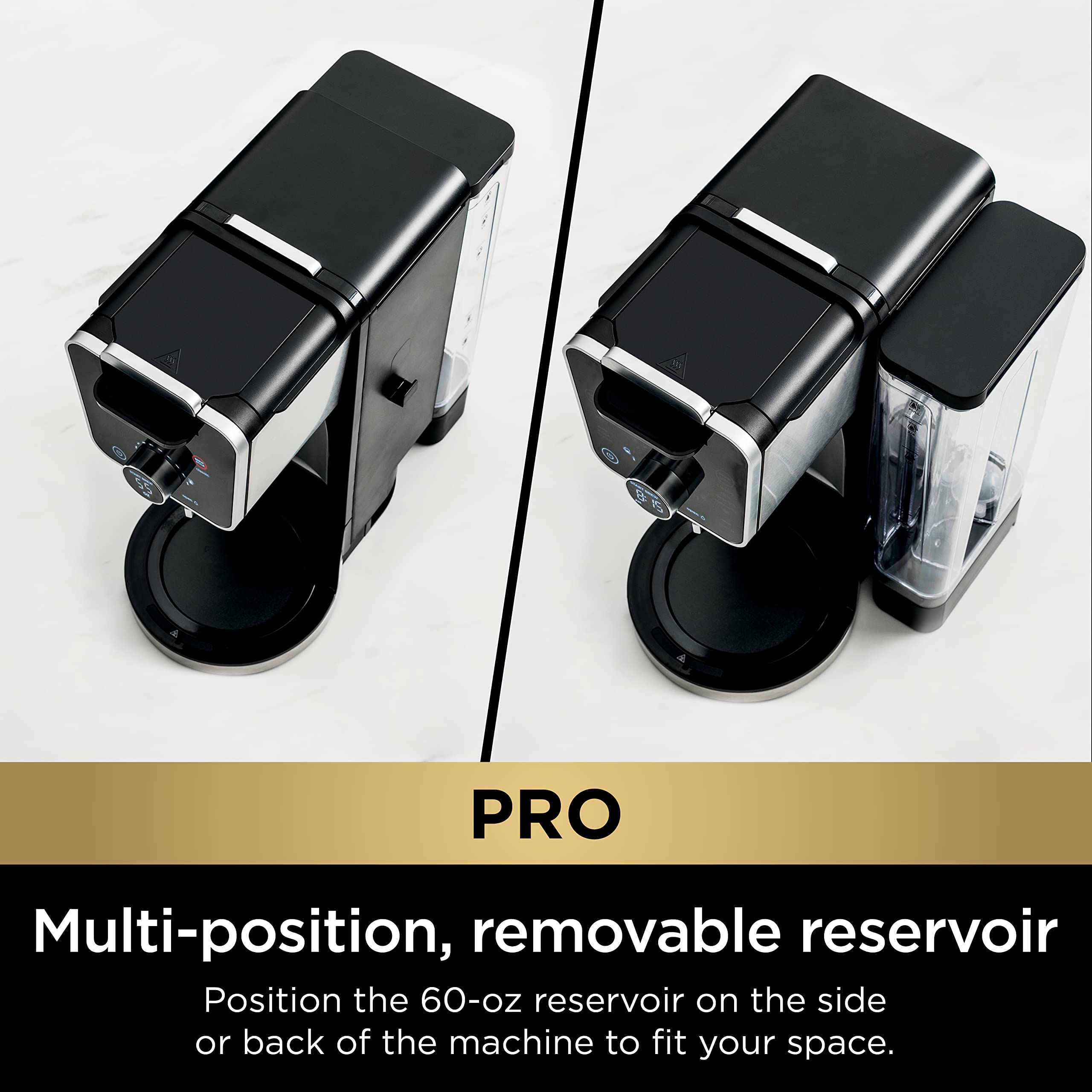 Ninja DualBrew Pro Specialty fold-away frother creating café-style foam at home.