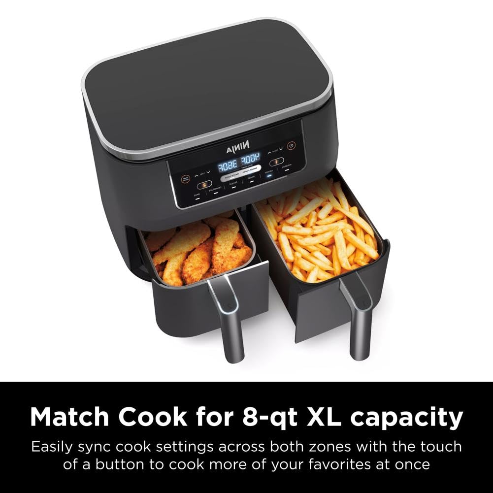 Ninja DZ201 Match Cook copies settings across zones for convenience.