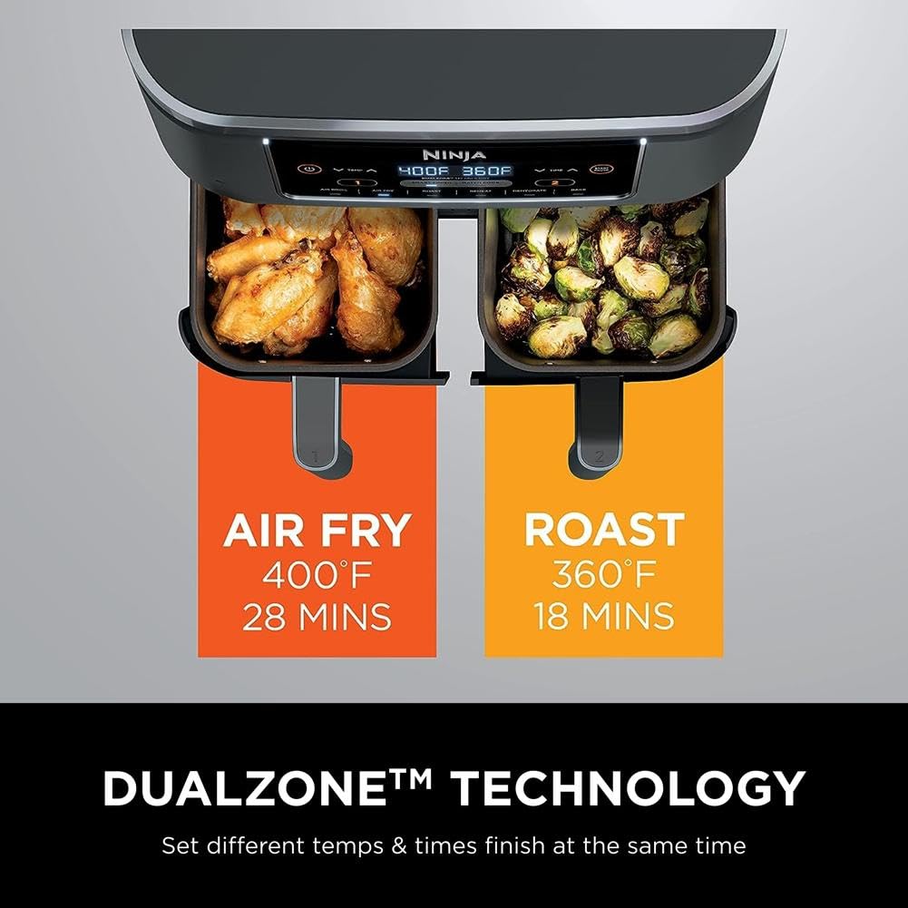Ninja DZ201 separate heating zones each have baskets and fast heaters.
