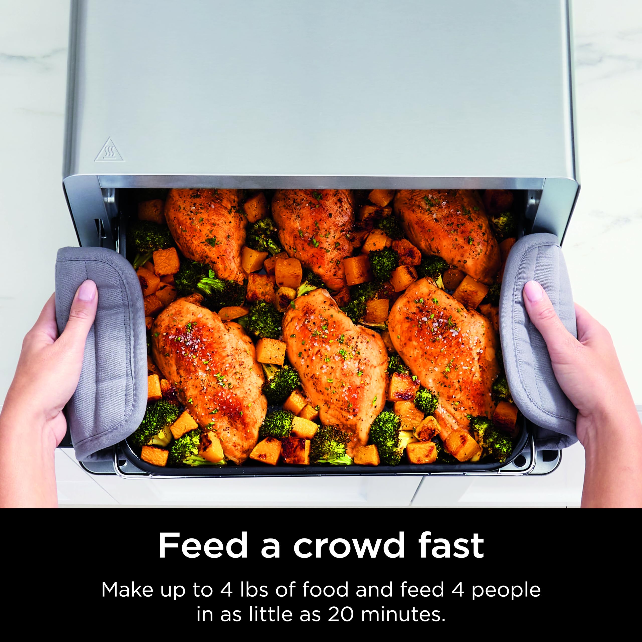 Ninja Flip Toaster Oven & Air Fryer handles up to four pounds of ingredients