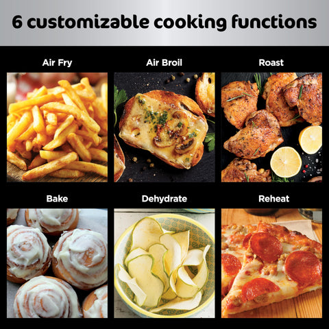 Air Broil mode for crispy tops and melted cheese