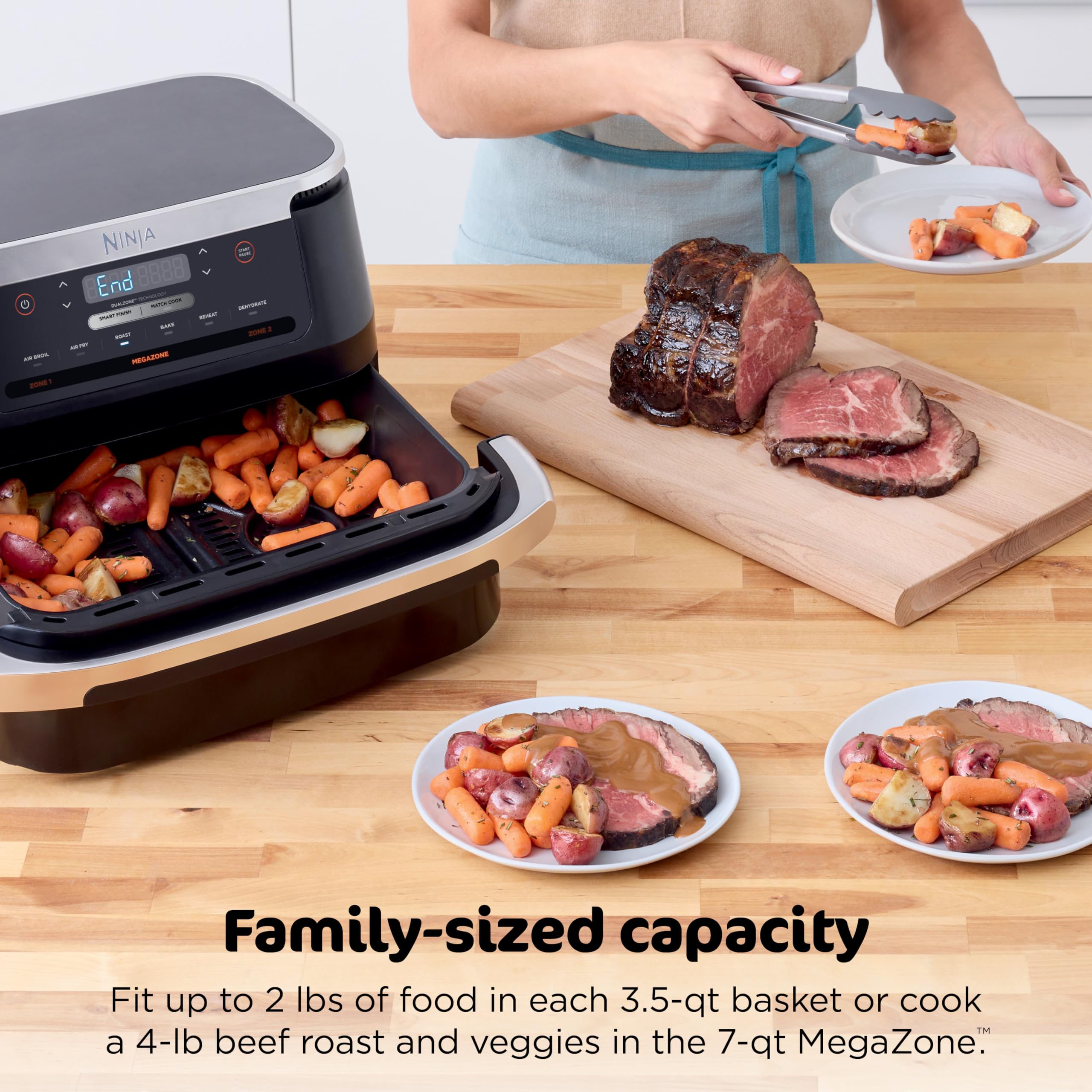 Guilt-free air frying with up to 75 percent less fat