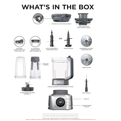 Ninja Foodi Power Blender Dishwasher-Safe Parts for easy cleanup