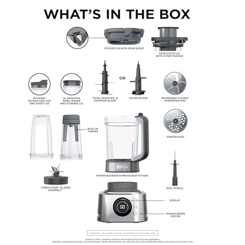 Ninja Foodi Power Blender Dishwasher-Safe Parts for easy cleanup